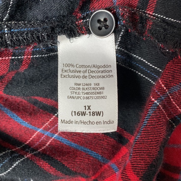 Terra & Sky Plaid Flannel Shirt - Picture 4 of 5